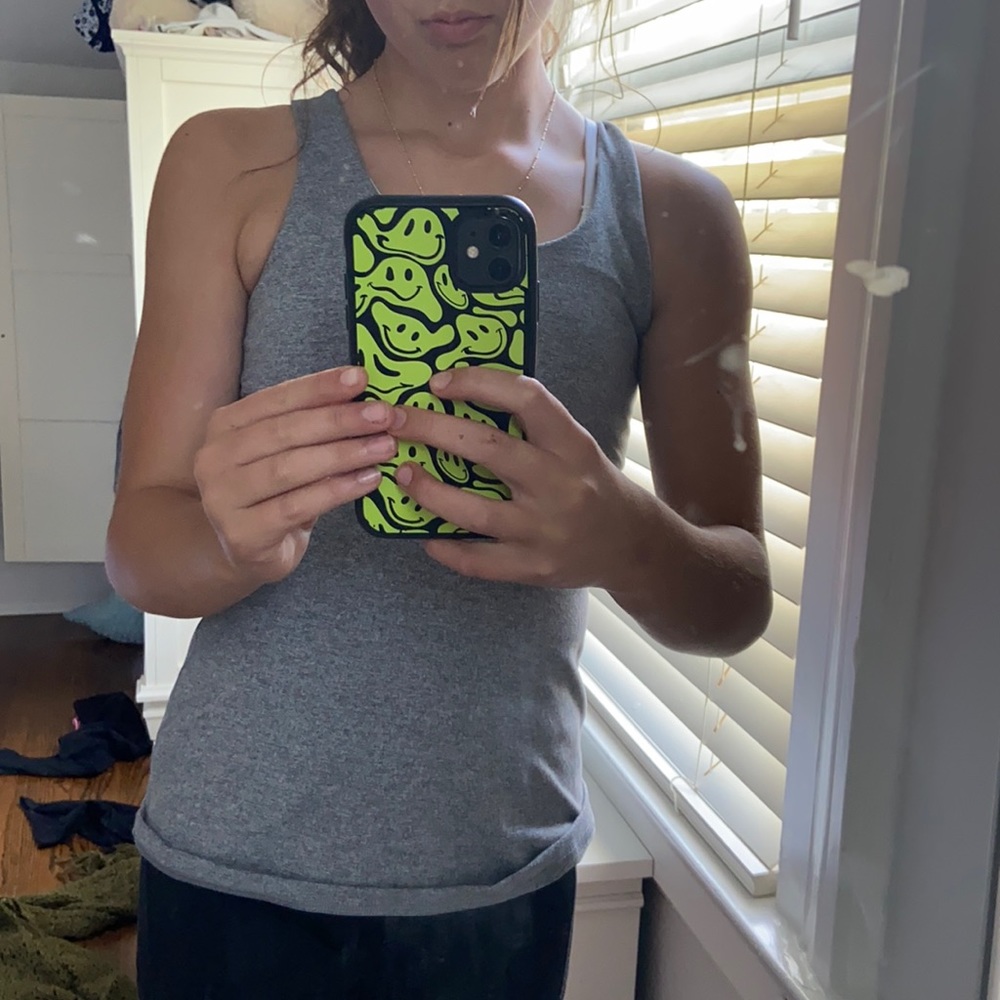 Grey athletic shirt for sports